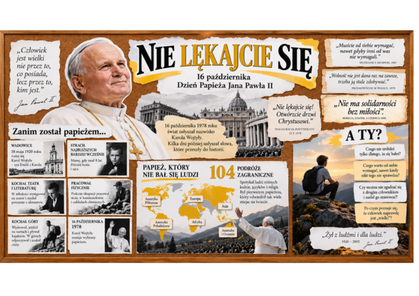 NIE LĘKAJCIE SIĘ! – Gazetka XXL na Dzień Papieża Jana Pawła II | 16 października