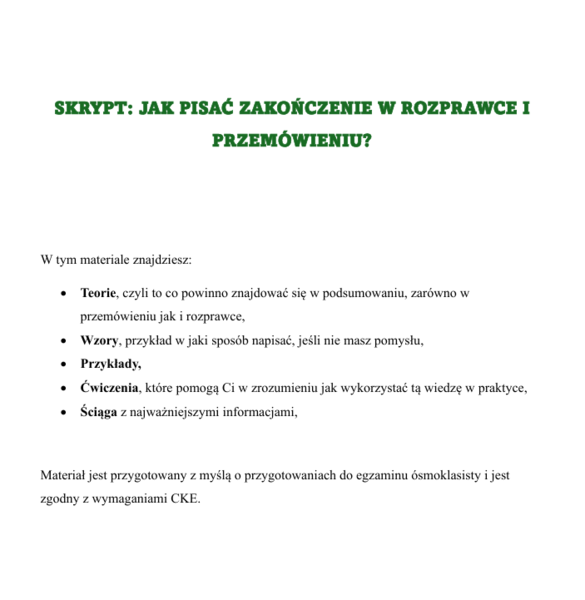 Jak napisać podsumowanie?
