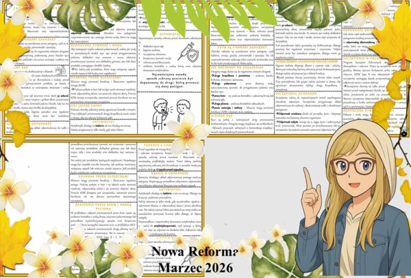 Sketchnotka/notatka - dla ucznia i przypomnienie dla nauczyciela w pdf. Temat "Jak uniknąć chorób zakaźnych?". Edukacja zdrowotna. Klasa 7.