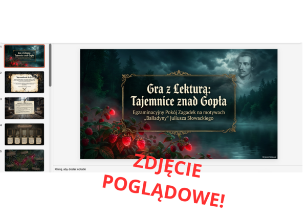 Balladyna - gra  w formie prezentacji podsumowująca lekturę