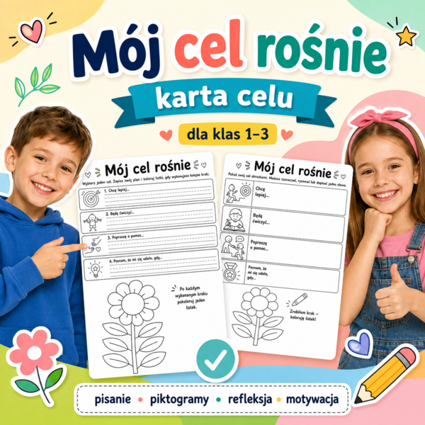 Mój cel rośnie – karta celu dla klas 1–3