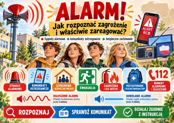 Alarm! Rodzaje zagrożeń i sposoby reagowania – 22 treściwe plansze A4 poziomo