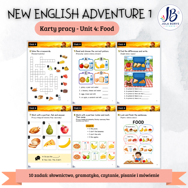 New English Adventure 1 – Unit 4: Food – zadania komunikacyjne