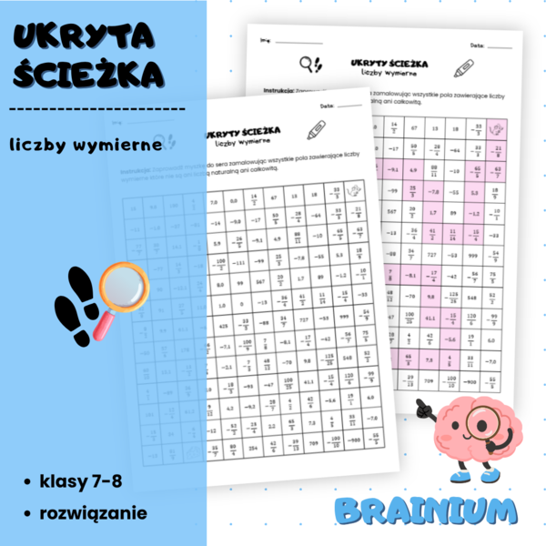 UKRYTA ŚCIEŻKA - liczby wymierne
