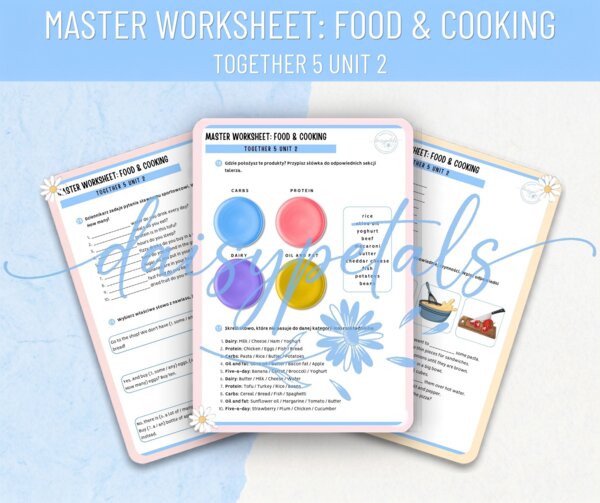 Kompleksowa Karta Pracy z Kluczem: Food & Cooking (Together 5 Unit 2) – Słownictwo, Gramatyka, Komunikacja