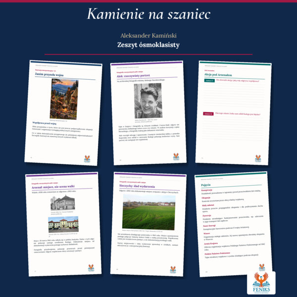 Kamienie na szaniec — Aleksander Kamiński | Zeszyt ósmoklasisty: szczegółowe omówienie, 120 zadań i klucz odpowiedzi