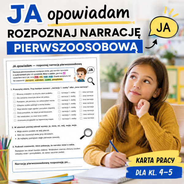 JA opowiadam — rozpoznaj narrację pierwszoosobową