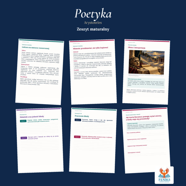 Poetyka — Arystoteles | Zeszyt maturalny: szczegółowe omówienie, 48 zadań i klucz odpowiedzi