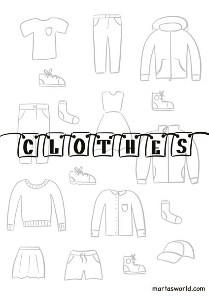 👕 CLOTHES & COLOURS 🎨 | Together 4 – Unit 2 | 13 stron | Ręcznie rysowane karty pracy | Język angielski