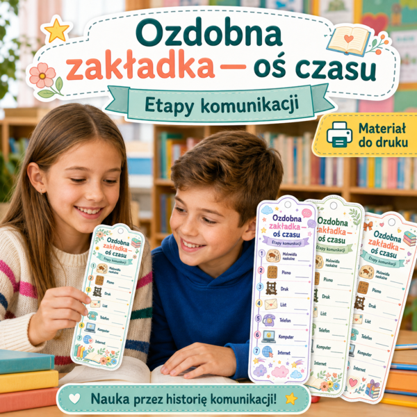 Ozdobna zakładka — oś czasu