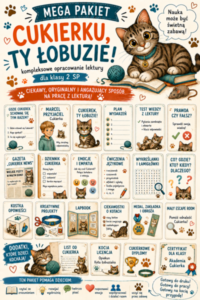 „Cukierku, ty łobuzie!” MEGA PAKIET EDUKACYJNY DO LEKTURY