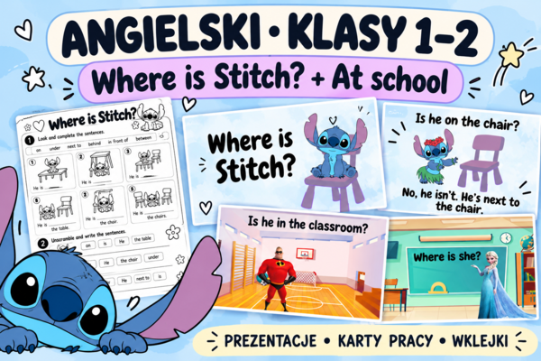 Przyimki miejsca - klasa 1 i 2 (Prezentacje do KIDS CAN 2 UNIT 2)