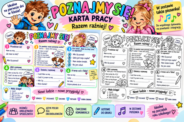 Poznajmy się! – trening umiejętności społecznych + język polski dla obcokrajowców + piosenka