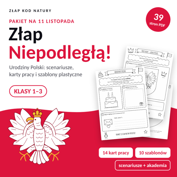 Złap Niepodległą! Pakiet na 11 listopada dla klas 1–3