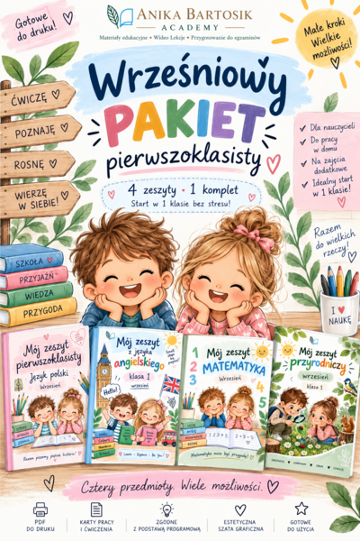 🍂 WRZEŚNIOWY PAKIET PIERWSZOKLASISTY! ✏️📚