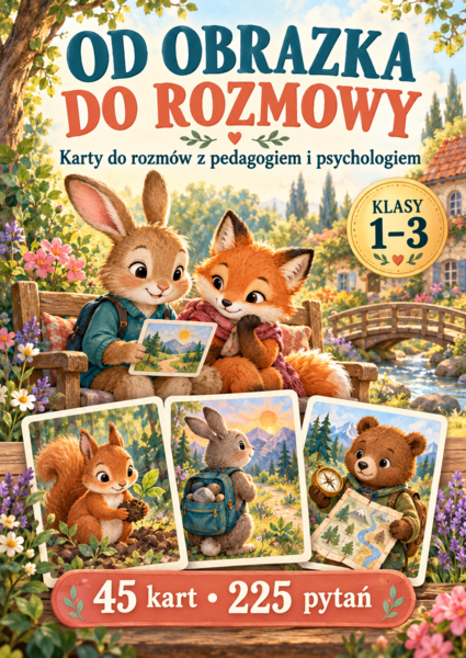 Od obrazka do rozmowy — 45 kart do rozmów z pedagogiem i psychologiem dla klas 1–3