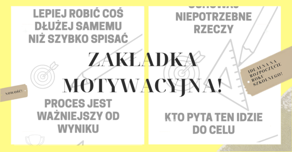 Zakładka motywacja matematyka