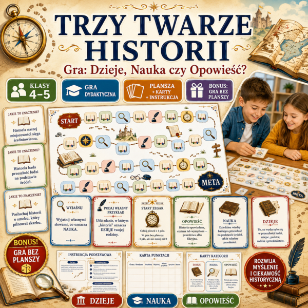 Trzy twarze historii – gra: Dzieje, Nauka czy Opowieść?