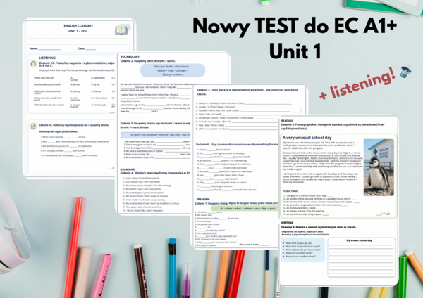 1️⃣ English Class A1+ TEST alternatywny do Unit 1