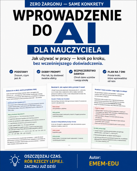 Wprowadzenie do AI dla nauczyciela — krok po kroku