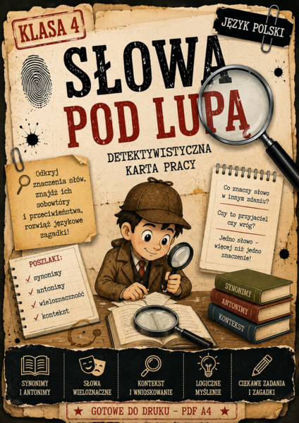 Słowa pod lupą – synonimy, antonimy i wieloznaczność | język polski klasa 4