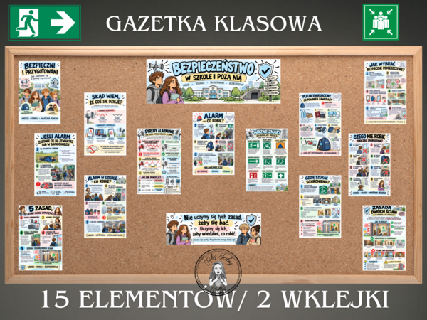 BEZPIECZNI I PRZYGOTOWANI – alarm, miejsce schronienia, bezpieczeństwo (gazetka/prezentacja)