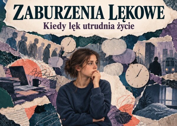 ZABURZENIA LĘKOWE — KIEDY LĘK UTRUDNIA ŻYCIE Gazetka edukacyjna | 20 plansz A4 w układzie poziomym