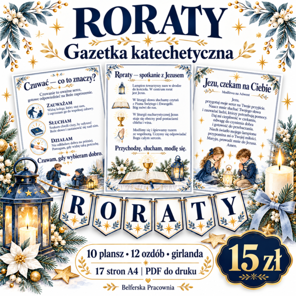 🕯️✨ RORATY — gazetka katechetyczna na Adwent ✨🕯️