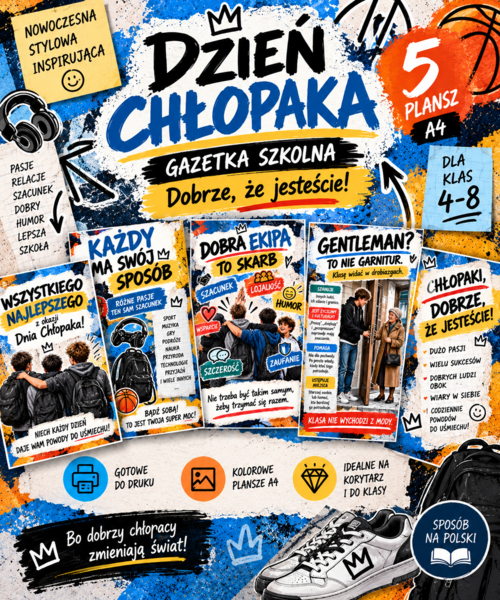 Dzień Chłopaka – gazetka szkolna „Dobrze, że jesteście!” | klasy 4–8