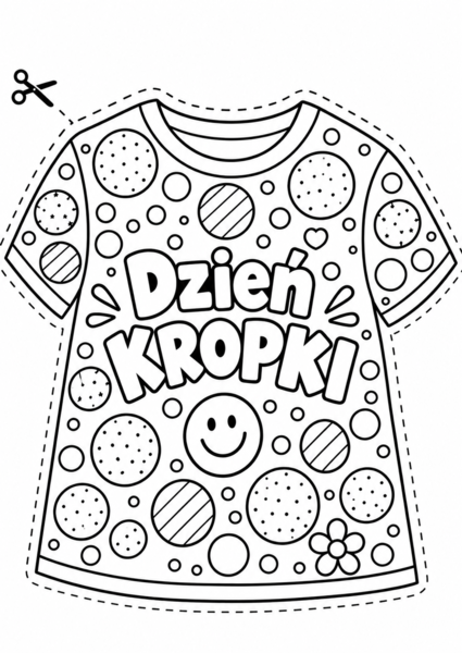 Koszulki na dzień Kropki - Kolorowanki