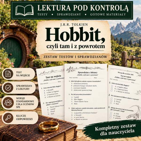 Hobbit, czyli tam i z powrotem- zestaw sprawdzianów
