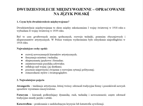 20-lecie - opracowanie na język polski