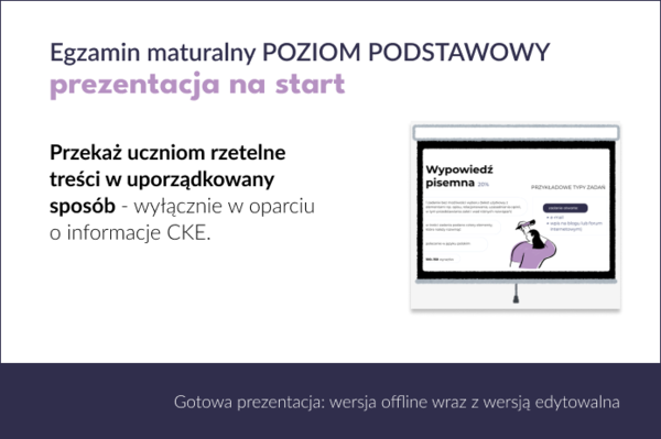 Egzamin maturalny z języka angielskiego POZIOM PODSTAWOWY – prezentacja na start