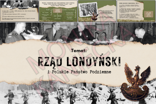 Rząd londyński i Polskie Państwo Podziemne - prezentacja historia klasa 8
