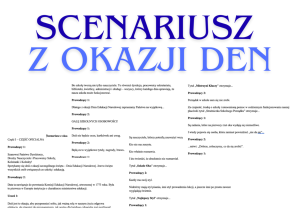 Gala Szkolnych Osobowości – gotowy scenariusz na Dzień Edukacji Narodowej