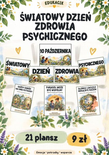 🌦️ GŁOWA MA SWÓJ POGODOMIERZ 🌿 Gazetka na Światowy Dzień Zdrowia Psychicznego  10 października.