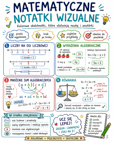 WYRAŻENIA ALGEBRAICZNE I RÓWNANIA - klasa 8