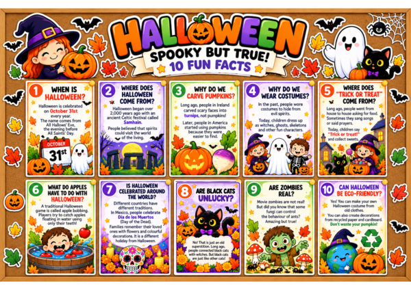 🎃 HALLOWEEN – SPOOKY BUT TRUE! 10 FUN FACTS 👻