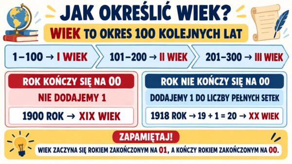 Określanie wieków – scenariusz lekcji, karta pracy i grafiki – klasa 4