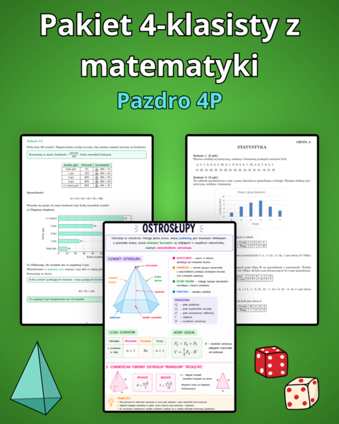 Pakiet 4-klasisty z matematyki - Pazdro 4P