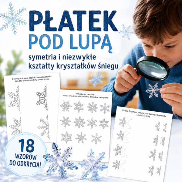 Płatek pod lupą — symetria i niezwykłe kształty kryształków śniegu