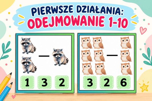 Pierwsze działania: ODEJMOWANIE  1-10