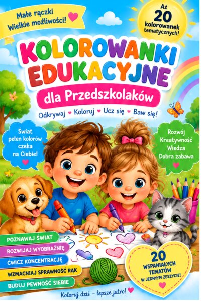 Kolorowanki edukacyjne dla przedszkolaków