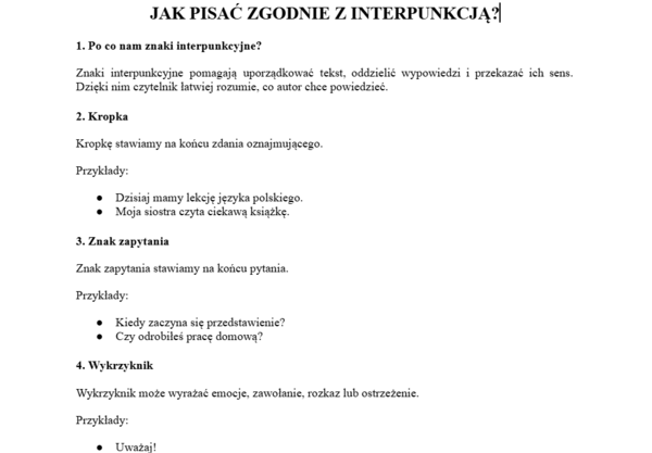 Jak pisać zgodnie z interpunkcją?