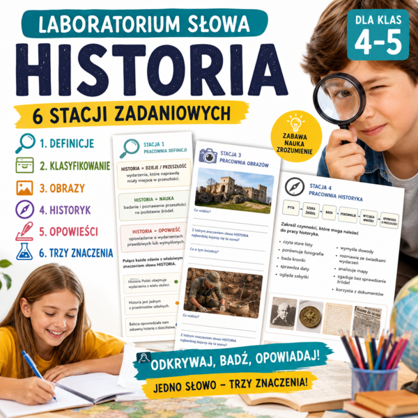 Laboratorium słowa HISTORIA – 6 stacji zadaniowych