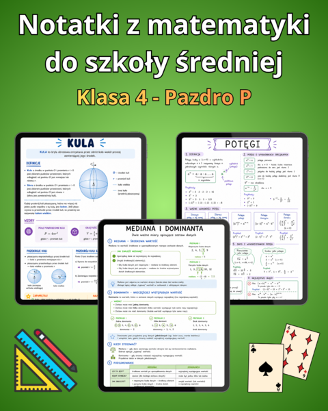 Notatki z matematyki do 4 klasy - Pazdro 4P