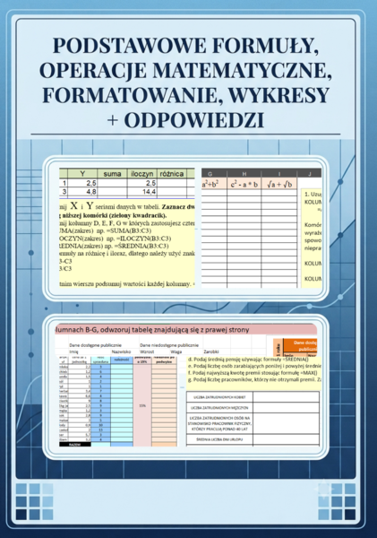 MS Excel karty pracy - cz1. podstawowe formuły i operacje matematyczne