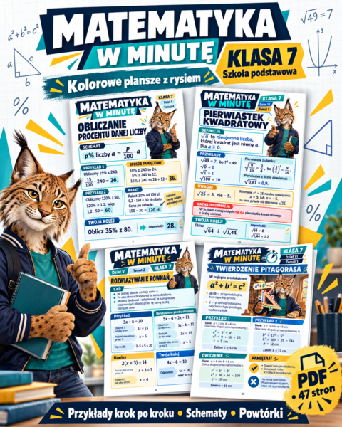 Matematyka w minutę - klasa 7