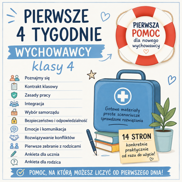 Pierwsze 4 tygodnie wychowawcy klasy 4 SP