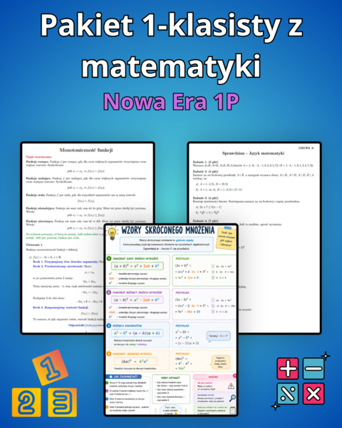 Pakiet 1-klasisty z matematyki - NE 1P